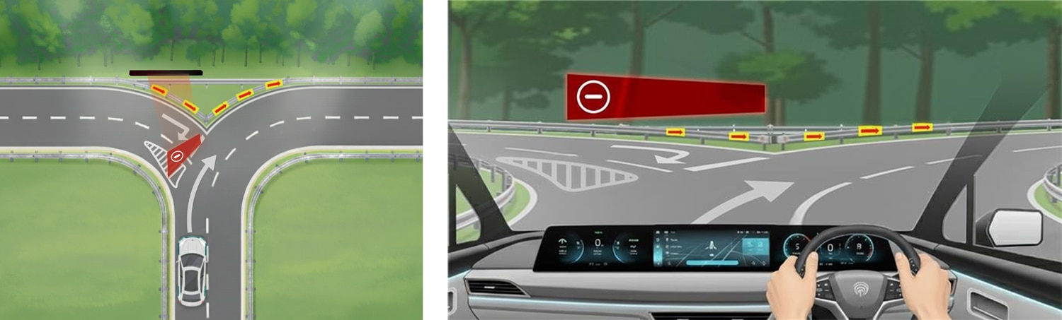 Beispiel für ein mit CielVision erzeugtes 2D-luftprojiziertes Bild (Abbildung)