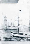 Eines von Iwasakis Dampfschiffen, der Raddampfer Tokyo-maru